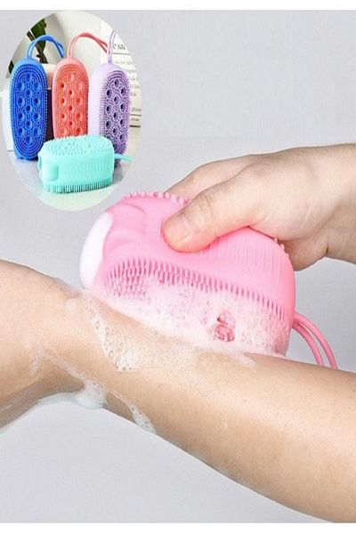 safestore Bath Scrub with Silicone and Sponge - Washcloth Scrub