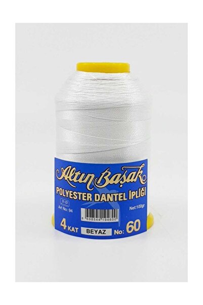 Altınbaşak Dantel İpliği No:60 4 Kat 100 Gr Polyester (6 adet) Beyaz STD