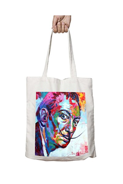 ART HEDİYE حقيبة كتف سلفادور دالي مطبوعة على الجانبين وقابلة للغسل - مناسبة ل...