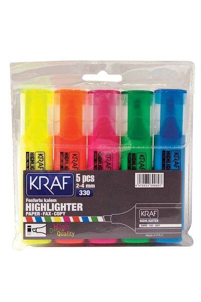 KRAF Highlighter Set of 5 -330