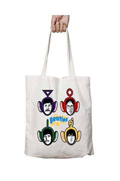 ART HEDİYE TeletuBeatles Beatles Printed Washable Bag - StaY Two Sides