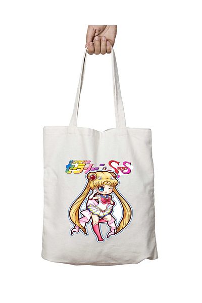 ART HEDİYE Sailor Moon Super S - Χαριτωμένη τυπωμένη τσάντα που πλένεται με δύο πλευρές που διαρκεί