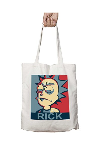 ART HEDİYE صورة ريك - حقيبة قابلة للغسل مطبوعة على الجانبين