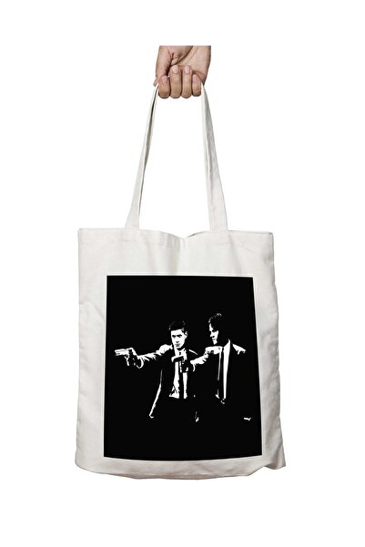 ART HEDİYE Supernatural Fiction Pulp Fiction Mashup - двостороння сумка з пос...