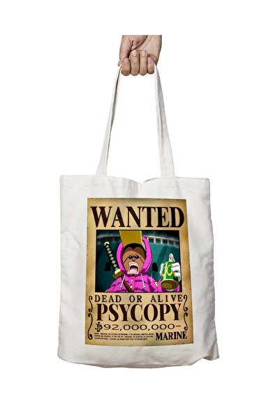 ART HEDİYE Wanted PsYcopY Anime - Washable Two Sided Shoulder Tote Bag, Lasti...