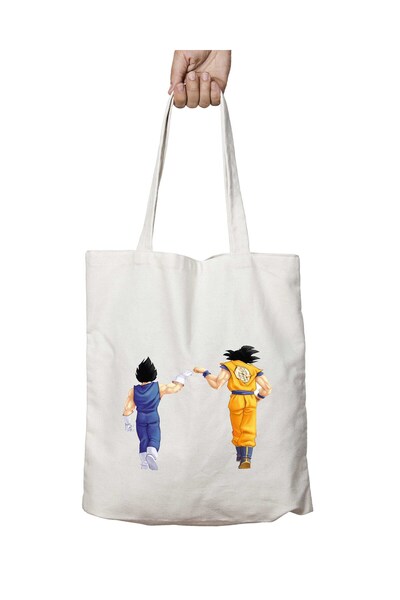 ART HEDİYE حقيبة كتف سونجوكو وفيجيتا منقوشة - قابلة للغسل