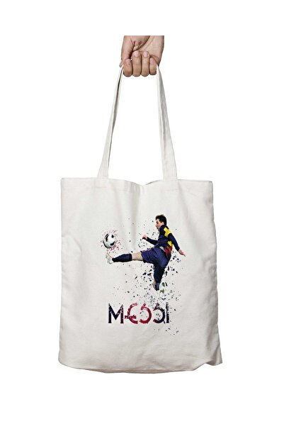 ART HEDİYE حقيبة كتف ميسي بول شوت - تدوم على الجانبين، مطبوعة وقابلة للغسل