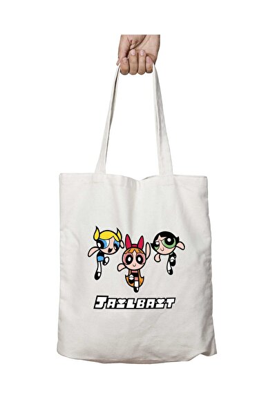 ART HEDİYE حقيبة Powerpuff Girls Jailbait - حقيبة قابلة للغسل مطبوعة على الجا...