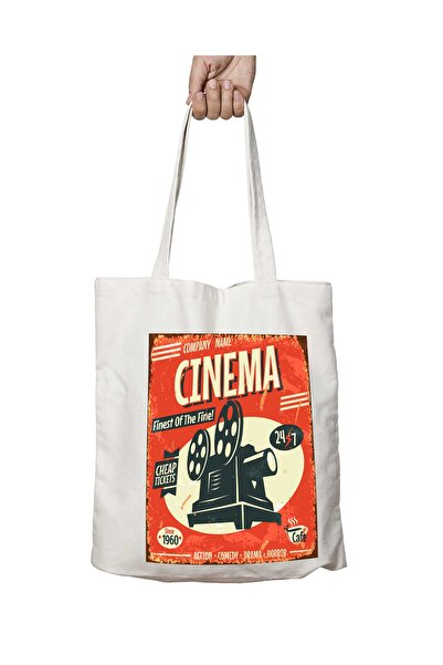 ART HEDİYE سينما - حقيبة قابلة للغسل مطبوعة على الجانبين