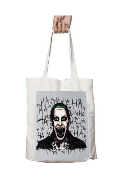 ART HEDİYE Suicide Squad Joker - Ha Ha Ha Printed Washable Bag, Two Sides StaY