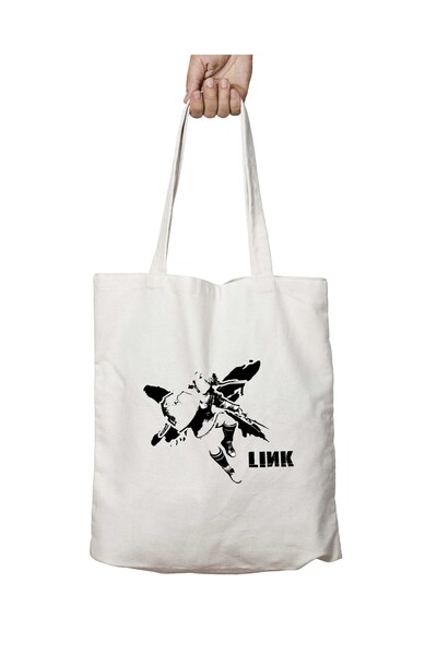 ART HEDİYE لينك،، حقيبة كتف للمدرسة والشاطئ مطبوعة دائمة وقابلة للغسل - جانبان