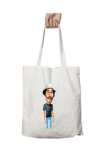 ART HEDİYE Seu Madruga - Permanent Printed Washable Shoulder Tote Bag, for Be...