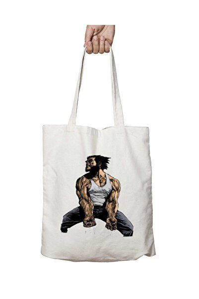 ART HEDİYE Wolverine Athlete - حقيبة كتف قابلة للغسل، طباعة دائمة، للمدرسة وا...