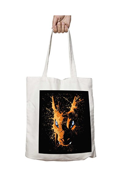 ART HEDİYE حقيبة كتف بوكيمون تشارجر فاير دراجون - طباعة دائمة على الجانبين وق...