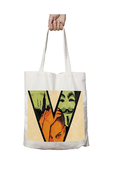 ART HEDİYE Σύμβολο ταινίας V For Vandetta - Πλενόμενη μόνιμη τσάντα ώμου, τυπωμένη σε δύο όψεις