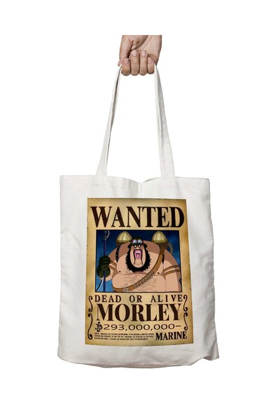 ART HEDİYE Wanted Morley Anime - حقيبة كتف للمدرسة والشاطئ مطبوعة وقابلة للغسل