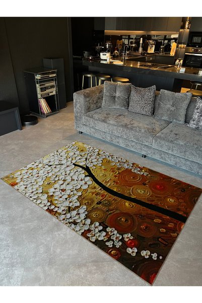 Rugs Modern Halı Covor decorativ modern Pastel cu temă „Apus de soare” și mod...
