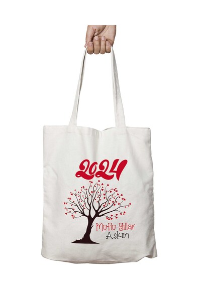 ART HEDİYE 2024 HappY New Year - mY love Is in the Tree with Hearts Washable ...