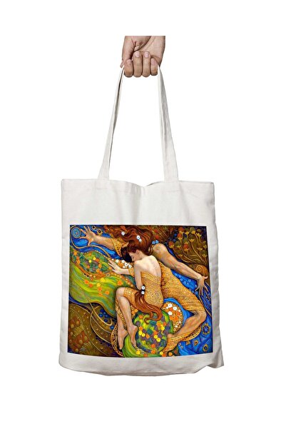 ART HEDİYE إيرينا كاركابي - حقيبة قابلة للغسل بطبعة طاولة، تدوم على الجانبين