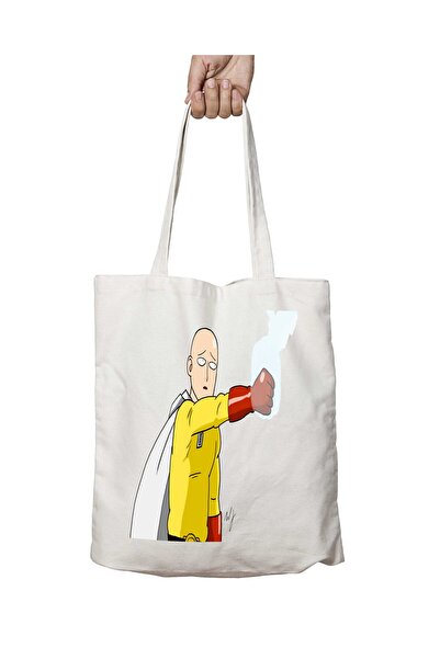 ART HEDİYE One Punch Man - Two Sided Permanent Printed Washable Bag