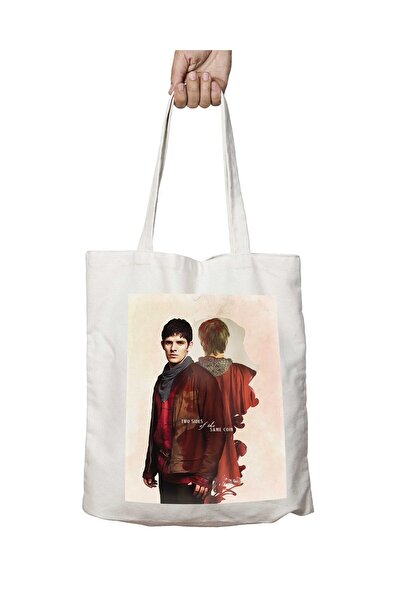 ART HEDİYE Merlin the Magician - حقيبة قابلة للغسل، مطبوعة على الجانبين