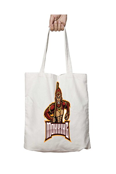 ART HEDİYE Monkey King Двосторонній праний мішок з принтом