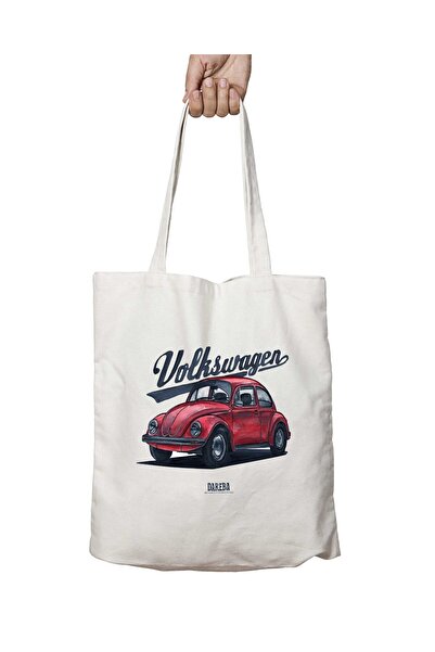 ART HEDİYE فولكس فاجن أولد بيتل - حقيبة قابلة للغسل مطبوعة بشكل دائم