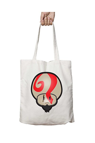 ART HEDİYE حقيبة سوبر ماريو ماشروم كراتوس إله الحرب - حقيبة قابلة للغسل بطباعة دائمة على الجانبين