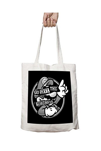 ART HEDİYE حقيبة كتف ماريو بيستولز God Save The Princess - مطبوعة على الجانبي...