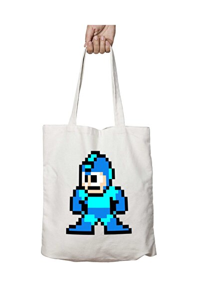 ART HEDİYE حقيبة Megaman Pixel مطبوعة قابلة للغسل - تدوم على الجانبين