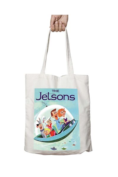 ART HEDİYE Jetsons Смугастий малюнок - Міцна та пральна сумка