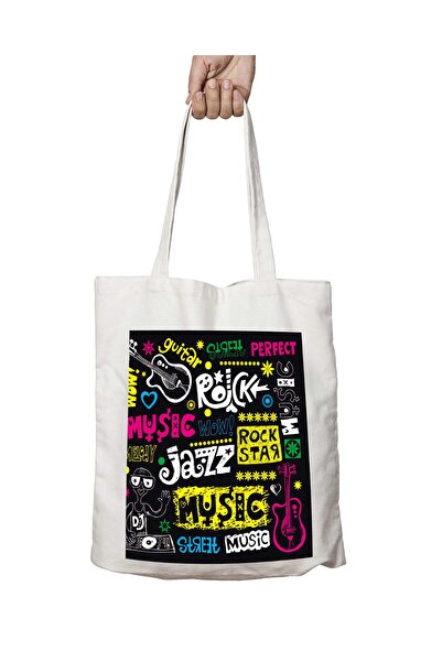 ART HEDİYE موسيقى الجاز Perfect Rock - حقيبة Wow Rock ذات وجهين مطبوعة وقابلة...