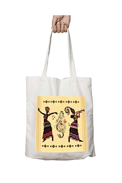 ART HEDİYE مفتاح الموسيقى العرقية الأيسر - قابل للغسل، طباعة دائمة، حقيبة كتف