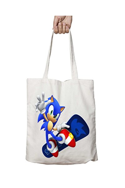 ART HEDİYE سونيك القنفذ - حقيبة مطبوعة دائمة قابلة للغسل