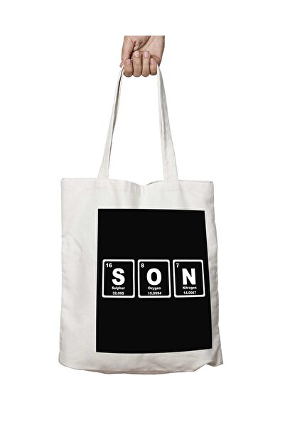 ART HEDİYE MY last SOn - PeriOdic Ruler Washable Bag, TwO Sides Permanent Pri...