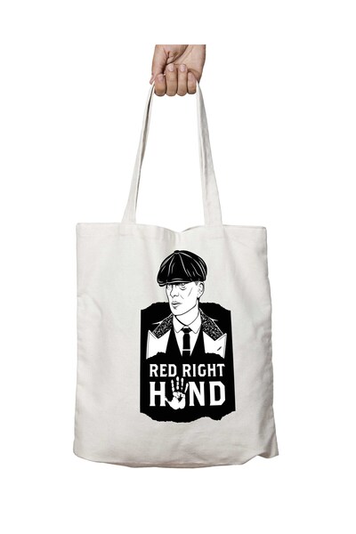 ART HEDİYE Red_Right_Hand 1024x1024 - Washable Shoulder Tote Bag, Two Sides L...