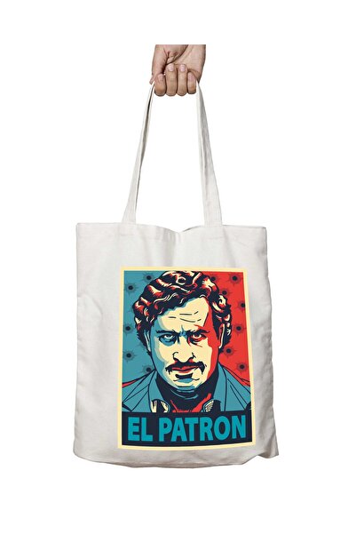 ART HEDİYE Escobar El Patron - حقيبة كتف مطبوعة قابلة للغسل على الجانبين