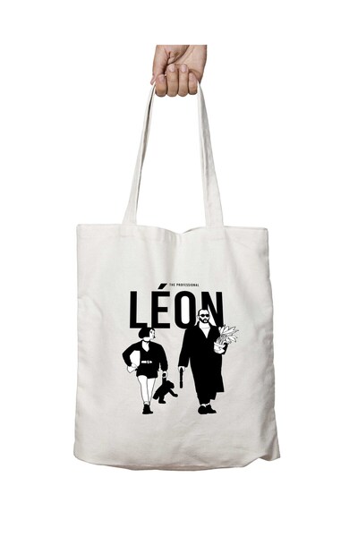 ART HEDİYE Leon The Professional Matilda - Two Sided, Washable Shoulder Tote Bag