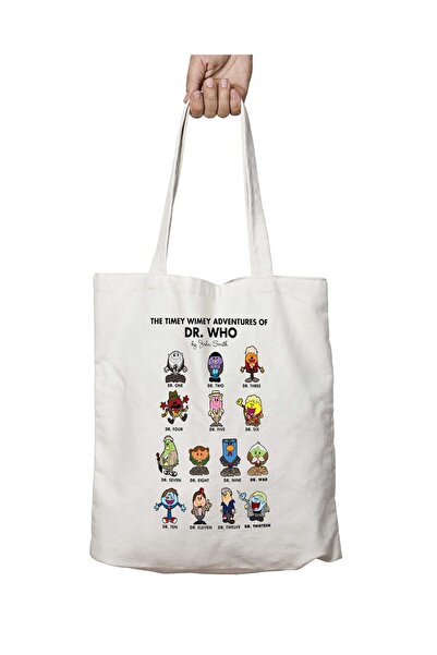 ART HEDİYE The Timey Wimey Adventures of the Doctor - حقيبة مطبوعة دائمة قابل...