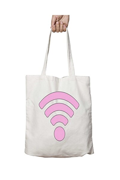 ART HEDİYE Wifi Double Sided - Permanent Printed Washable Shoulder Tote Bag
