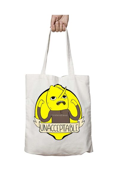 ART HEDİYE UNAccEPTABlE - Washable Permanent Printed Two Sides Bag