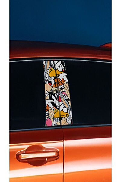 YENİ CREATİVE Araç Kapı Direk Kaplama Folyosu Bugs Bunny Desenli (SAĞ SOL TAK...