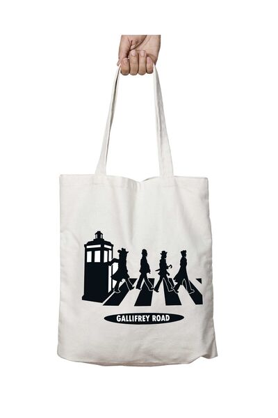 ART HEDİYE Doctor Who Gallifrey Road - Geantă imprimată permanentă pe două fe...