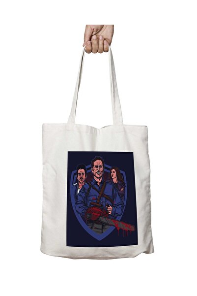 ART HEDİYE Ash vs Evil Dead - حقيبة قابلة للغسل بطباعة دائمة على الجانبين