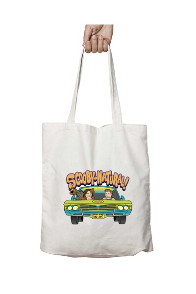 ART HEDİYE سكوبي ناتشورال - حقيبة كتف مطبوعة دائمة على الجانبين وقابلة للغسل