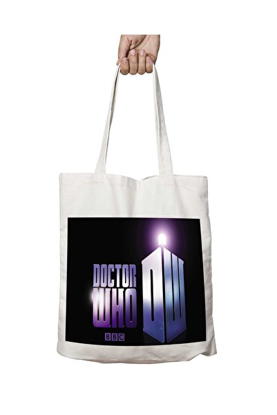 ART HEDİYE Doctor Who BBC Two Side lasting Printed Washable Shoulder Tote Bag...