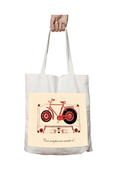 ART HEDİYE صورة تقنية للدراجة - حقيبة مطبوعة دائمة قابلة للغسل
