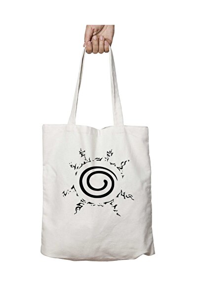 ART HEDİYE شعار Naruto الدائري - حقيبة كتف قابلة للغسل ومطبوعة على الجانبين