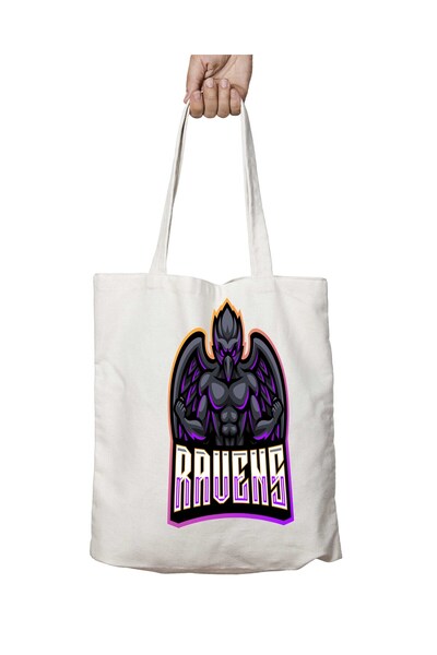 ART HEDİYE Ravens Washable School and Beach Shoulder Tote Bag - Two Sides Per...