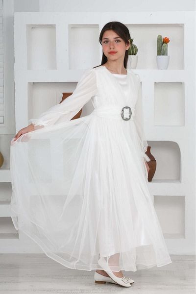 Joui Co Long Suitable Evening Dress for 9-13 Years Old Children